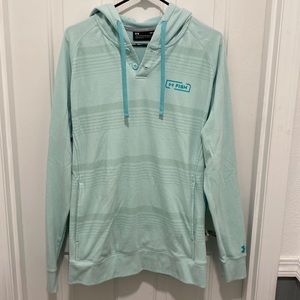Mint under amor fish hood sweatshirt size Large